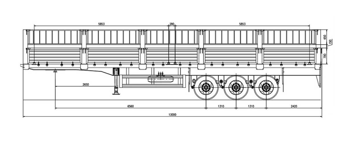 SINOTRUK STAKE CARGO SEMI TRAILER
